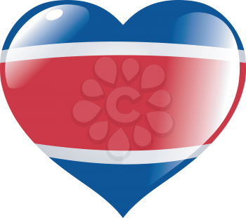 Image of heart with flag of Costa Rica