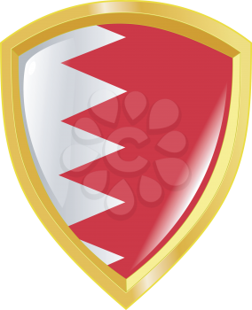Coat of arms in national colours of Bahrain