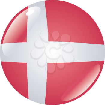 button in colours of Denmark