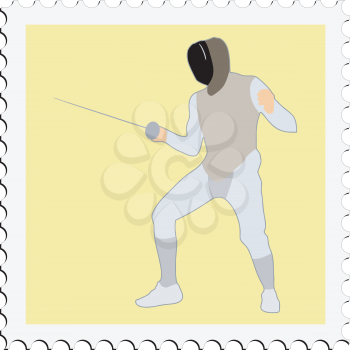 stamp with image of fencing