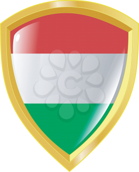 Coat of arms in national colours of Hungary