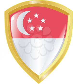 Coat of arms in national colours of Singapore