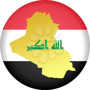 An illustration with button in national colours of Iraq