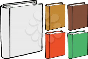 Set of vector, different colours, book covers