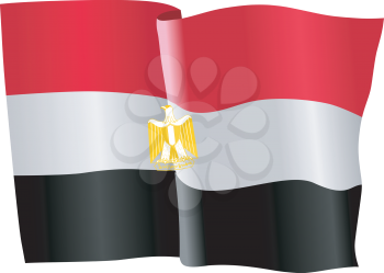 vector illustration of national flag of Egypt