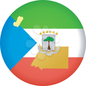 An illustration with button in national colours of Equatorial Guinea