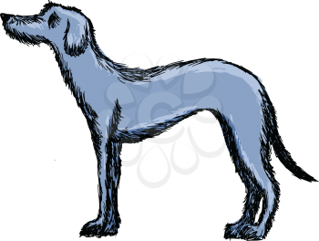 Royalty Free Clipart Image of a Deerhound
