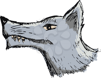 Royalty Free Clipart Image of a Wolf