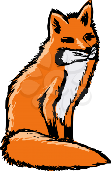 Royalty Free Clipart Image of a Fox