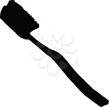 black silhouette of tooth brush