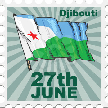 post stamp of national day of Djibouti