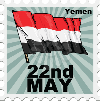 post stamp of national day of Yemen