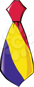 necktie in national colours of Andorra