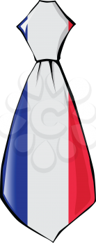 necktie in national colours of France