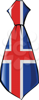 necktie in national colours of Iceland