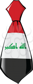 necktie in national colours of Iraq