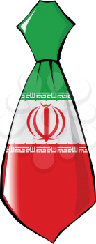 necktie in national colours of Iran