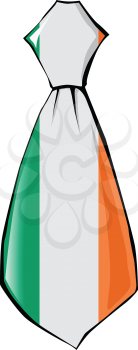 necktie in national colours of Ireland