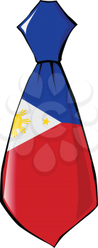 necktie in national colours of Philippines