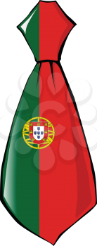 necktie in national colours of Portugal