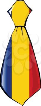 necktie in national colours of Romania