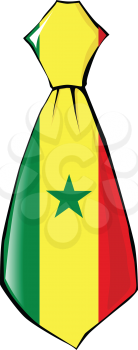 necktie in national colours of Senegal