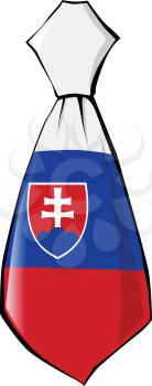 necktie in national colours of Slovakia
