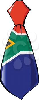 necktie in national colours of South Africa
