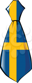 necktie in national colours of Sweden
