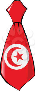 necktie in national colours of Tunisia