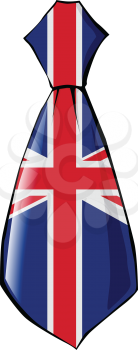 necktie in national colours of UK