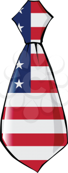 necktie in national colours of USA