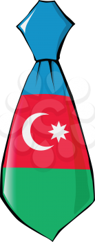 necktie in national colours of Azerbaijan