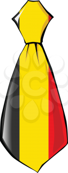 necktie in national colours of Belgium