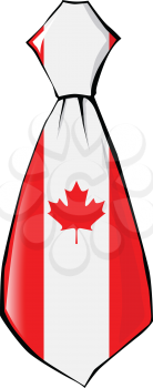 necktie in national colours of Canada