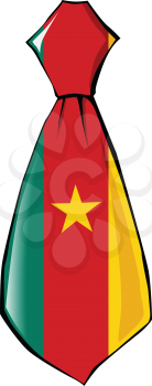 necktie in national colours of Cameroon