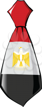 necktie in national colours of Egypt