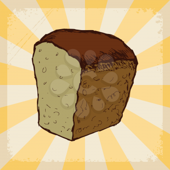 vintage, grunge background with bread