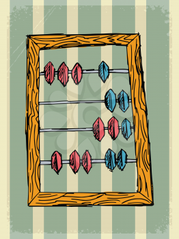 vintage, grunge background with abacus