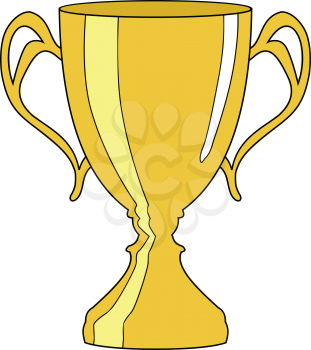vector illustration of trophy cup