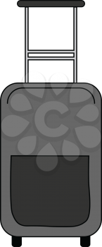 vector illustration of suitcase, touristic object
