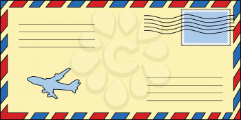 vector illustration of closed envelope