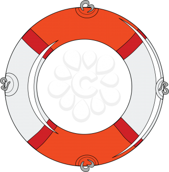 vector illustration of life buoy