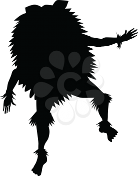 silhouette of African shaman