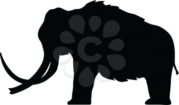 silhouette of mammoth