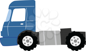 vector, cartoon illustration of road truck