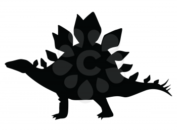 silhouette of Stegosaurus, motif of the Jurassic period