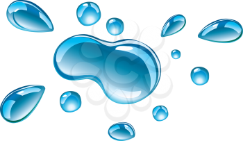 Royalty Free Clipart Image of Drops of Water