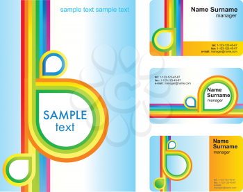 Royalty Free Clipart Image of Business Card Templates