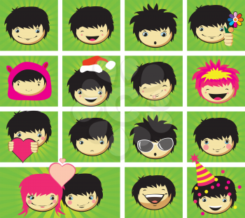 Royalty Free Clipart Image of Boys